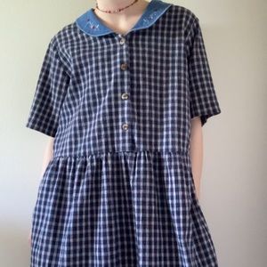 embroidered vintage babydoll dress